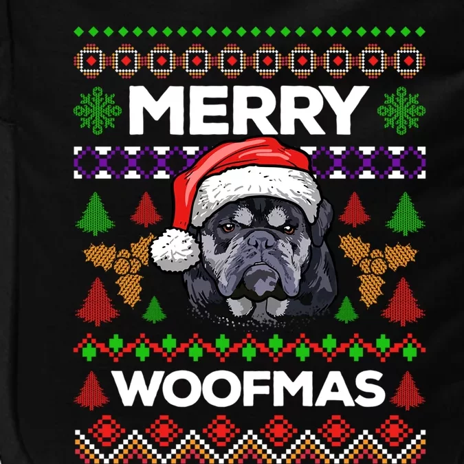 Merry Woofmas Ugly Sweater Christmas English Bulldog Lover Cool Gift Impact Tech Backpack