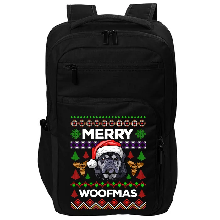 Merry Woofmas Ugly Sweater Christmas English Bulldog Lover Cool Gift Impact Tech Backpack