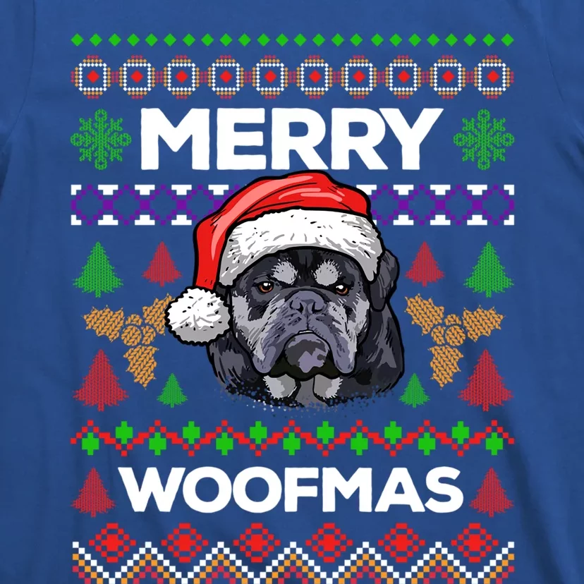 Merry Woofmas Ugly Sweater Christmas English Bulldog Lover Cool Gift T-Shirt