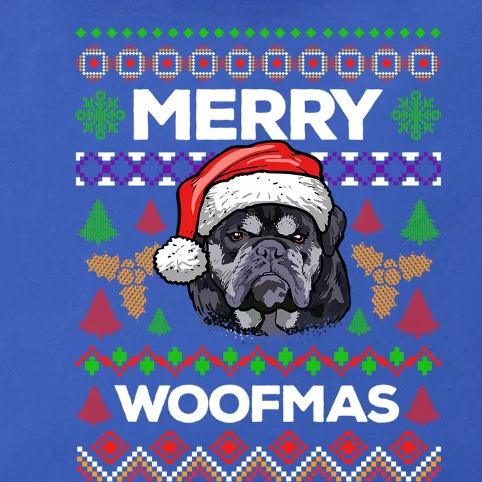 Merry Woofmas Ugly Sweater Christmas English Bulldog Lover Cool Gift Zip Tote Bag