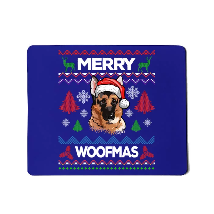 Merry Woofmas Ugly Sweater Christmas Ger Shepherd Lover Meaningful Gift Mousepad