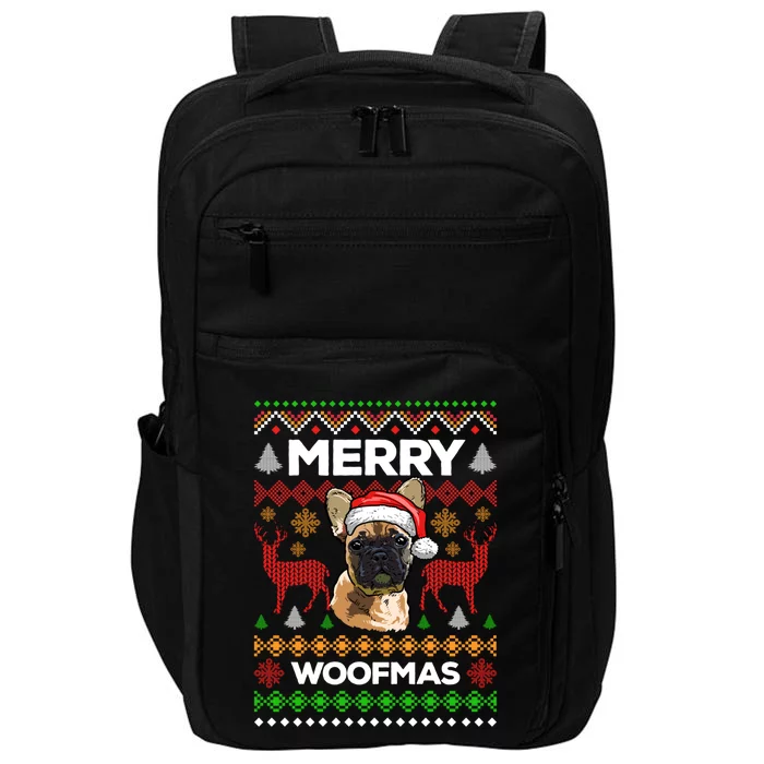 Merry Woofmas Ugly Sweater Christmas French Bulldog Lover Cute Gift Impact Tech Backpack