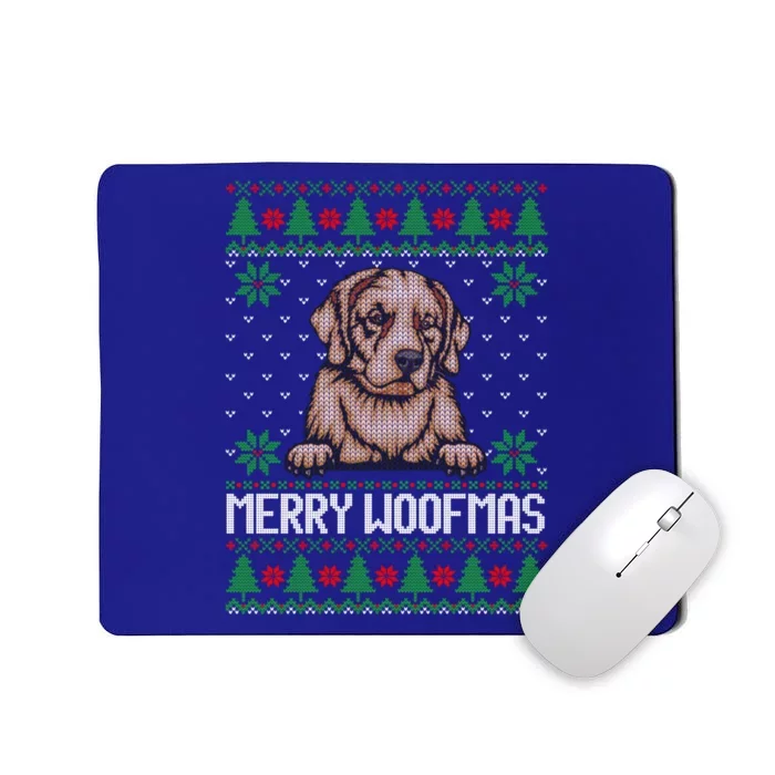 Merry Woofmas Ugly Christmas Sweater Meaningful Gift Mousepad