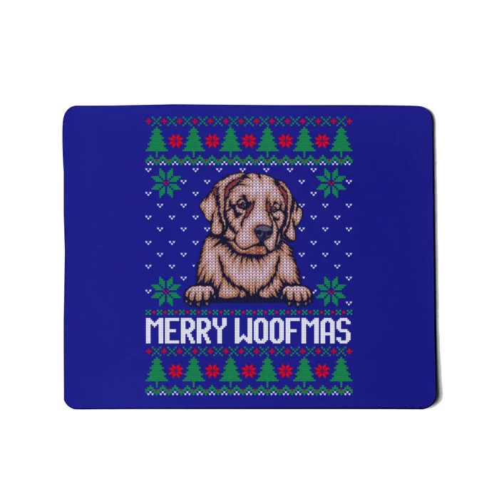 Merry Woofmas Ugly Christmas Sweater Meaningful Gift Mousepad