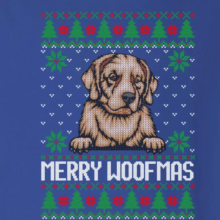 Merry Woofmas Ugly Christmas Sweater Meaningful Gift Toddler Long Sleeve Shirt