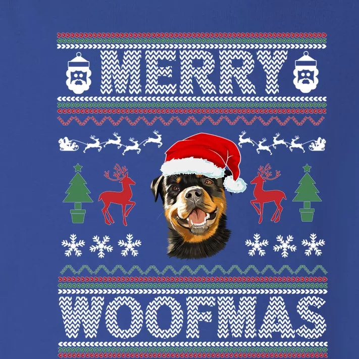 Merry Woofmas Ugly Christmas Rottweiler Xmas Party Cute Gift Toddler Long Sleeve Shirt