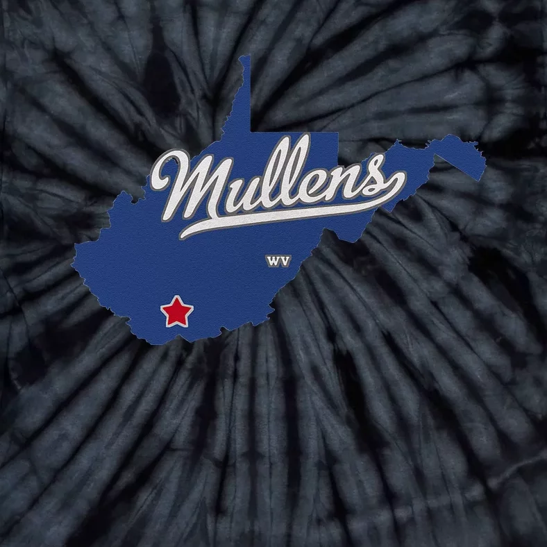 Mullens West Virginia WV Map Tie-Dye T-Shirt