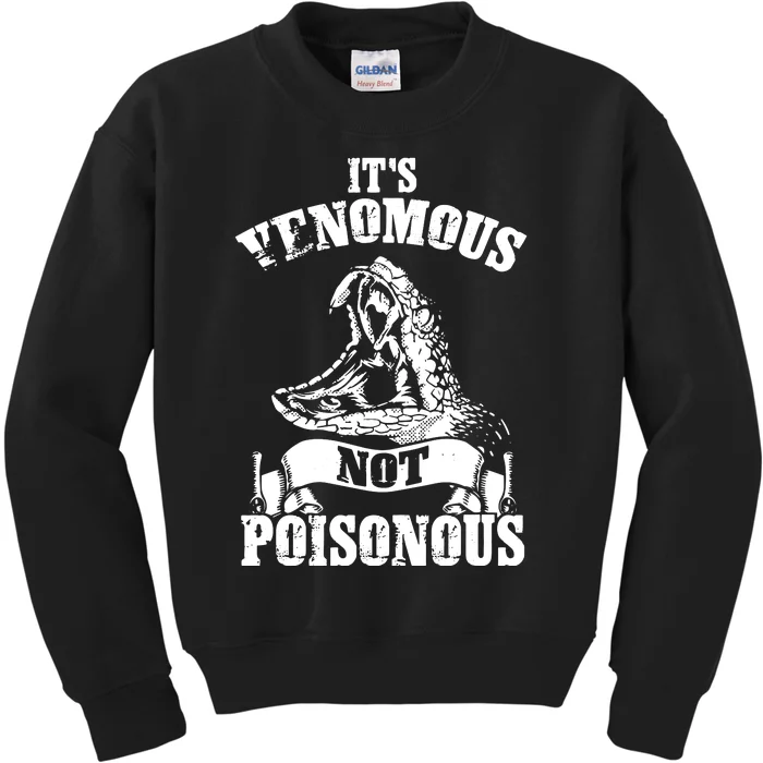 Men Women Venomous Not Poisonous Reptile Lover Kids Sweatshirt