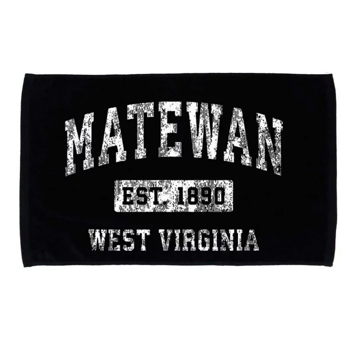 Matewan West Virginia Wv Vintage Established Sports Microfiber Hand Towel