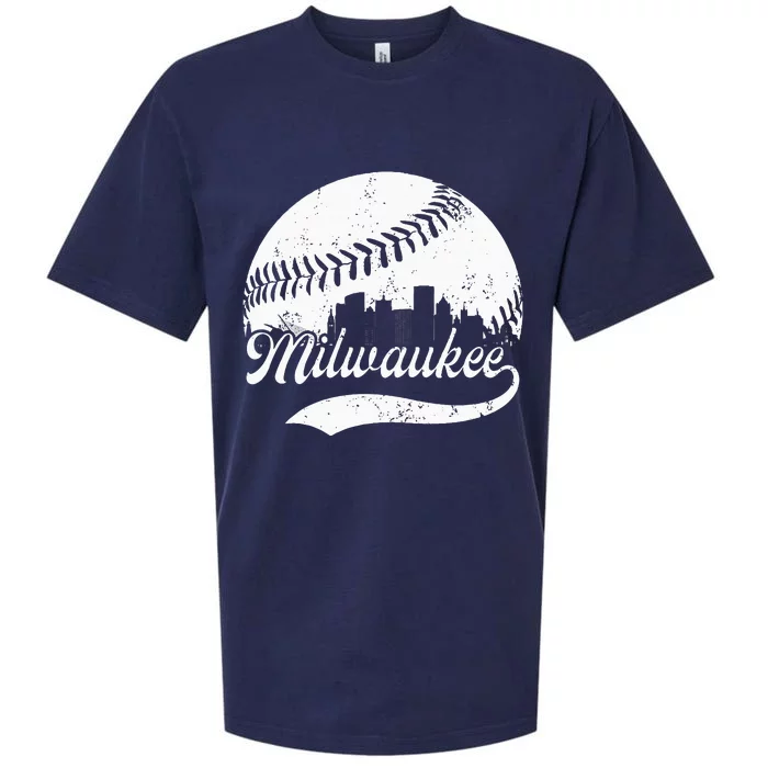 Milwaukee Wisconsin Vintage Skyline Apparel Sueded Cloud Jersey T-Shirt