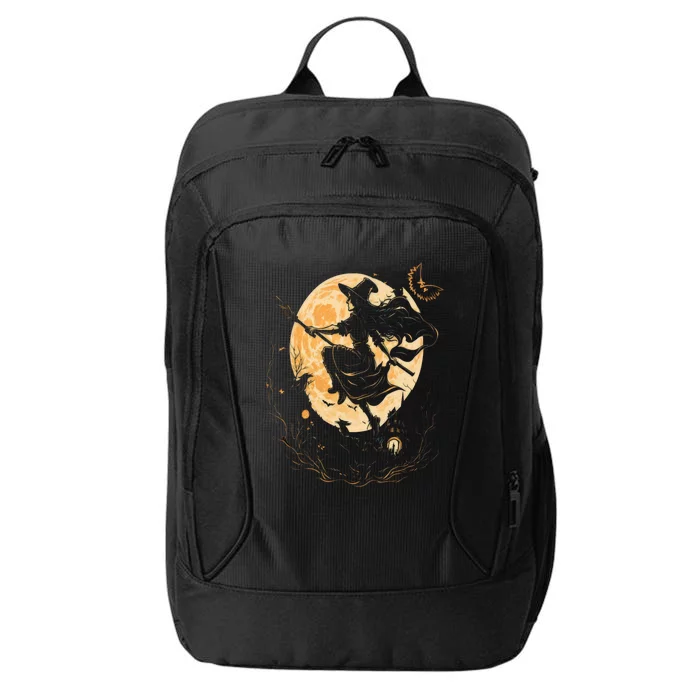 Moon Witch Witchcraft Halloween Gift City Backpack