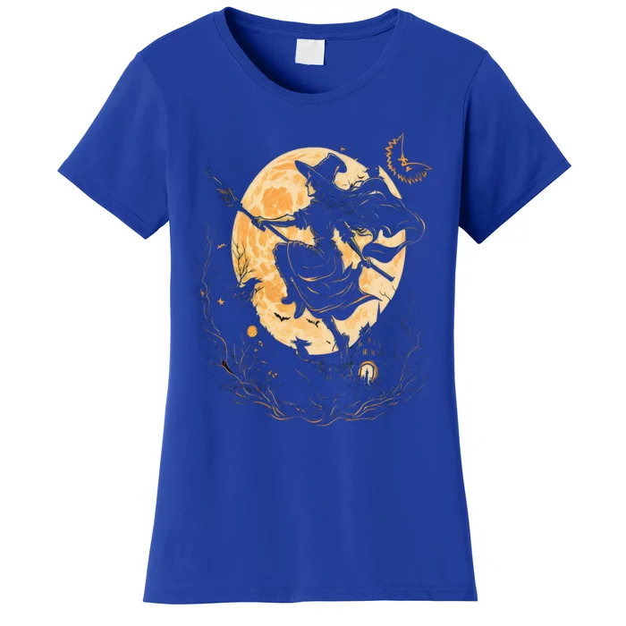 Moon Witch Witchcraft Halloween Gift Women's T-Shirt