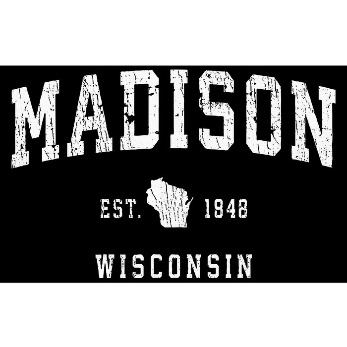 Madison Wisconsin Wi Vintage Athletic Sports Bumper Sticker