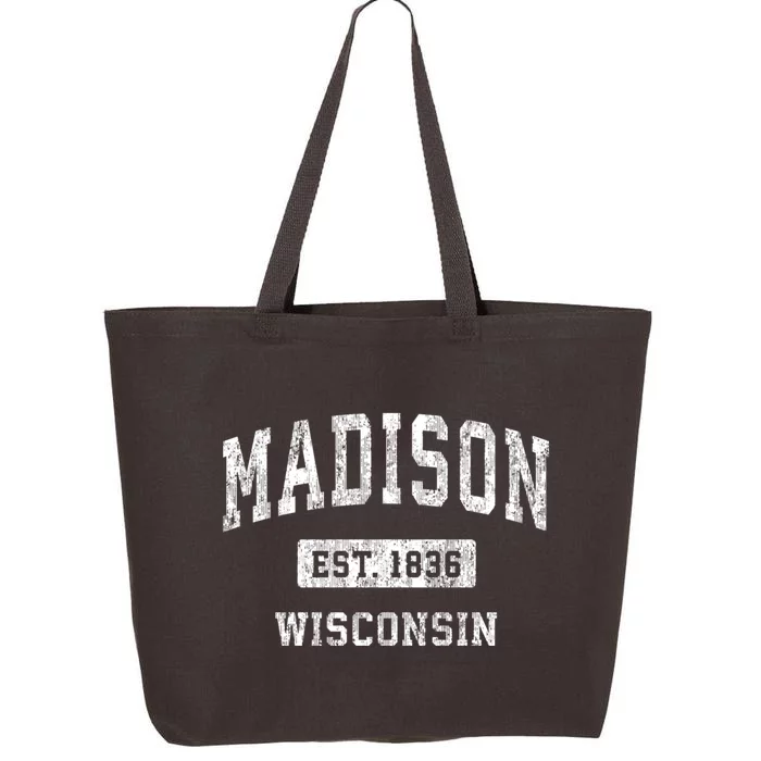 Madison Wisconsin Wi Vintage Sports Design 25L Jumbo Tote