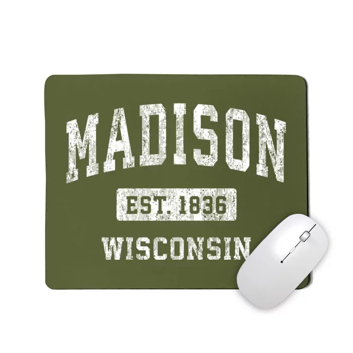 Madison Wisconsin Wi Vintage Sports Design Mousepad