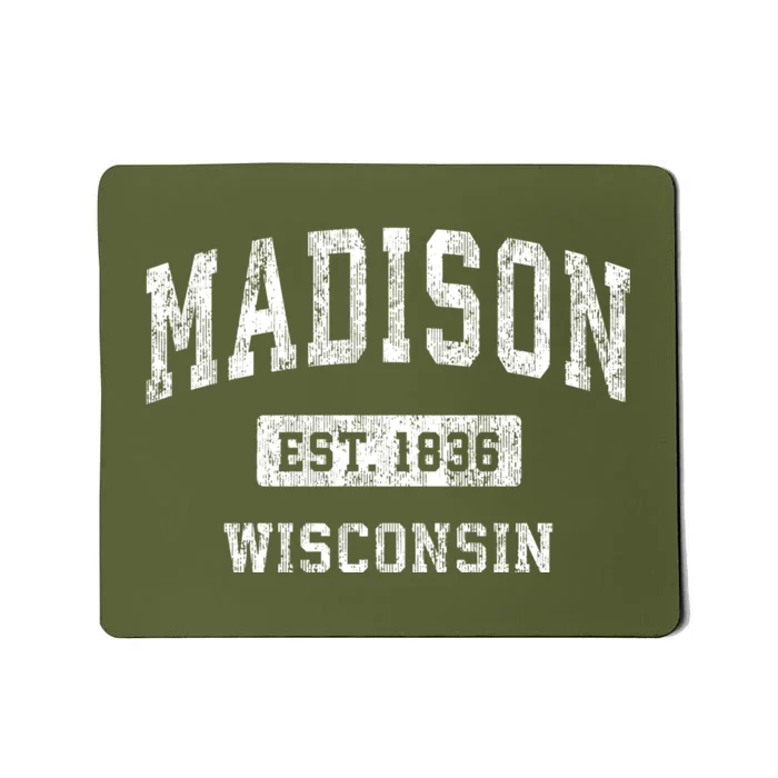 Madison Wisconsin Wi Vintage Sports Design Mousepad