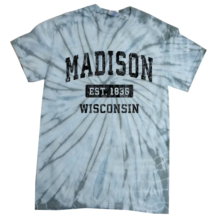 Madison Wisconsin Wi Vintage Sports Design Tie-Dye T-Shirt