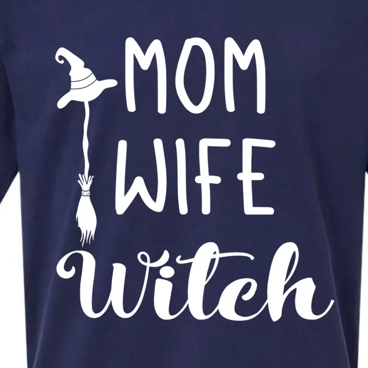 Mom Wife Witch Funny Halloween Witty Sarcastic Quote Gift Sueded Cloud Jersey T-Shirt