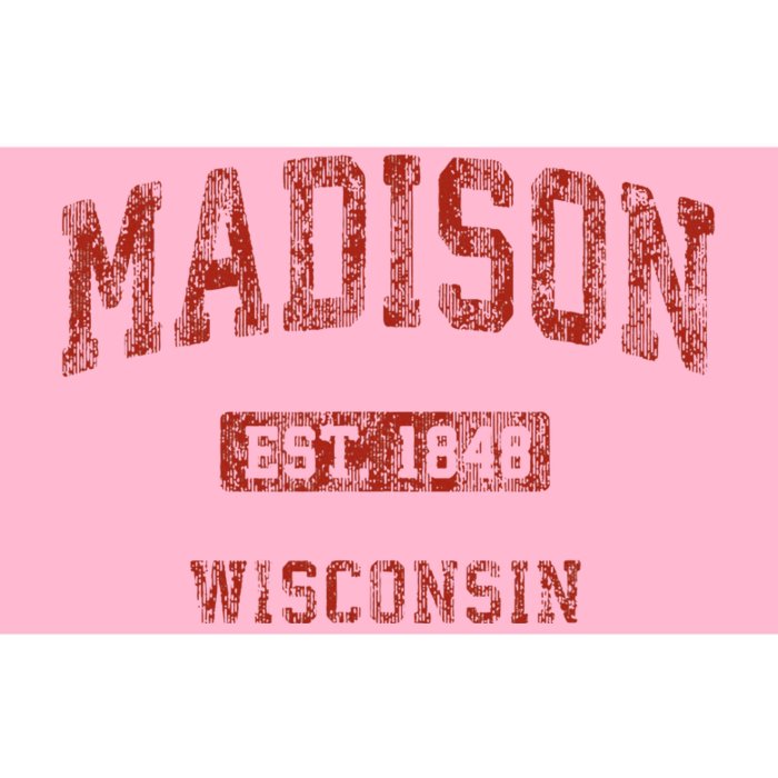 Madison Wisconsin Wi Vintage Athletic Sports Bumper Sticker