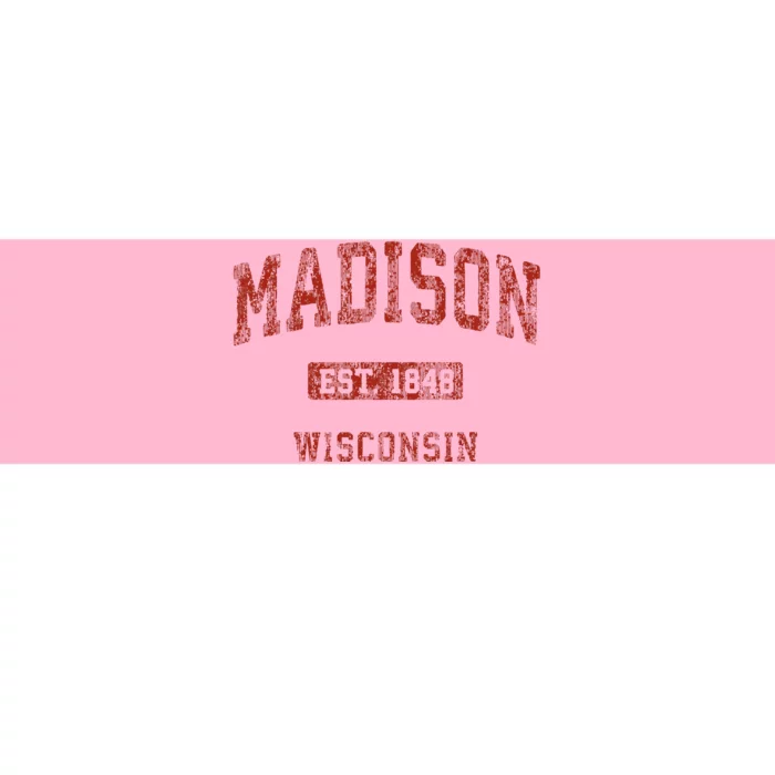 Madison Wisconsin Wi Vintage Athletic Sports Bumper Sticker