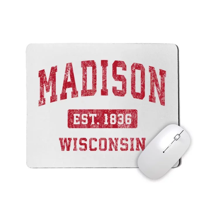 Madison Wisconsin Wi Vintage Sports Mousepad