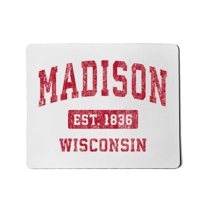 Madison Wisconsin Wi Vintage Sports Mousepad