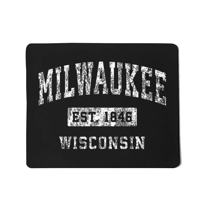 Milwaukee Wisconsin Wi Vintage Established Sports Mousepad