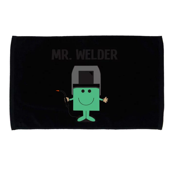 Mr Welder Welding Christmas Fathers Day Gift Birthday Occupation Welder Microfiber Hand Towel