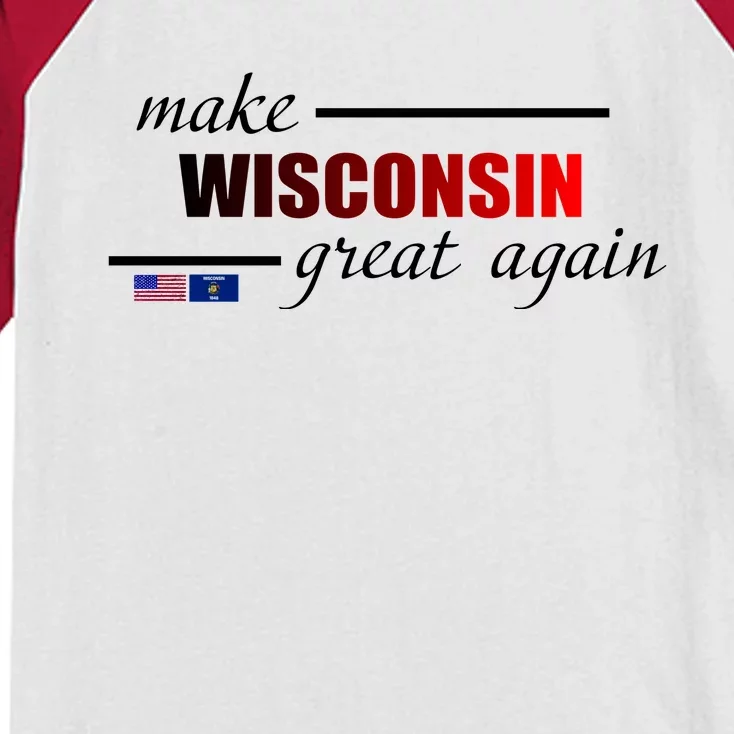 Make West Wisconsin Great Again Kids Colorblock Raglan Jersey