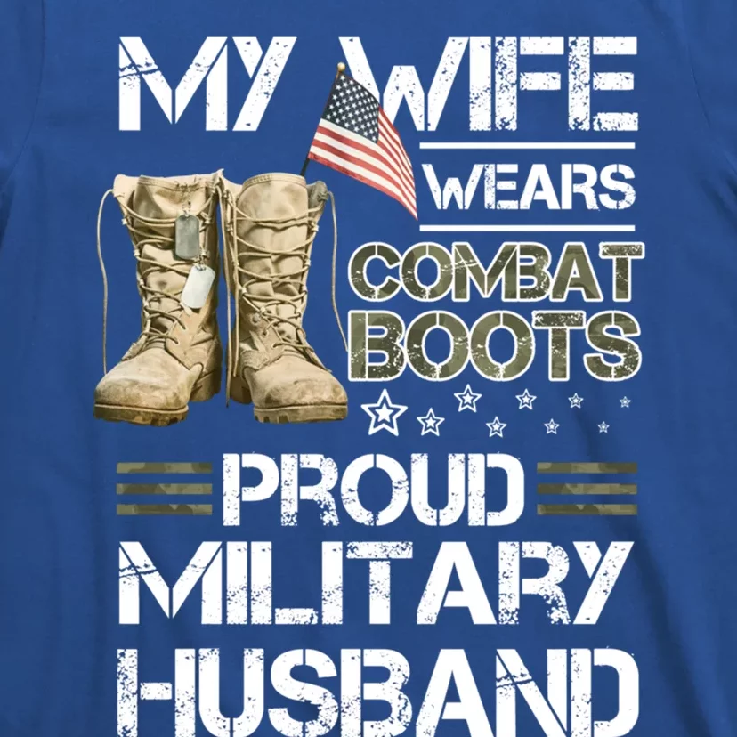 My Wife Wears Combat Boots Proud Military Husband Cute Gift T-Shirt