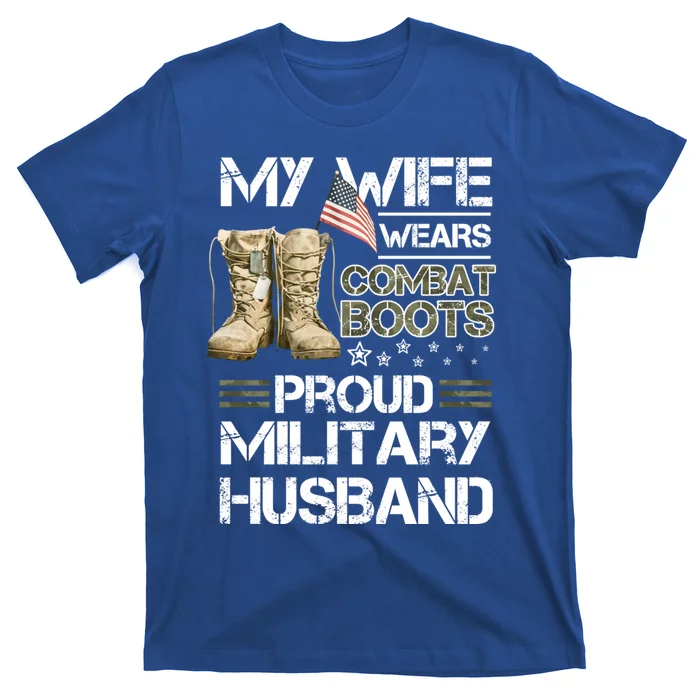 My Wife Wears Combat Boots Proud Military Husband Cute Gift T-Shirt