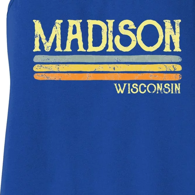 Madison Wisconsin Wi Love Gift Souvenir Women's Racerback Tank