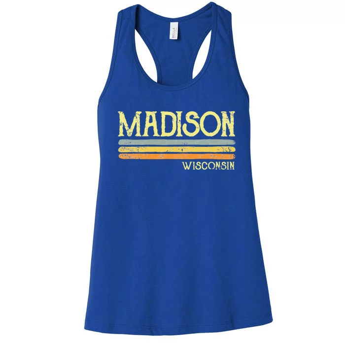 Madison Wisconsin Wi Love Gift Souvenir Women's Racerback Tank