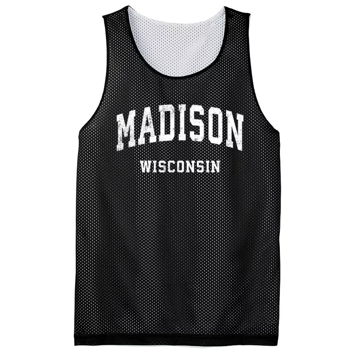 Madison Wisconsin Wi Vintage Athletic Sports Mesh Reversible Basketball Jersey Tank