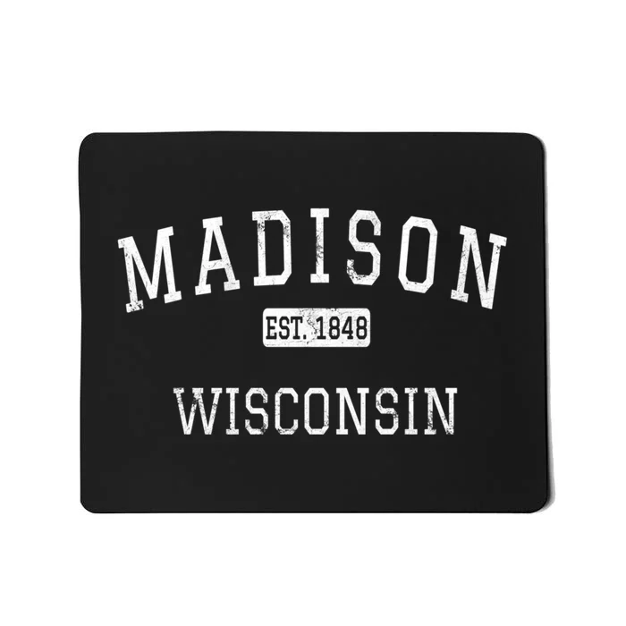 Madison Wisconsin Wi Vintage Established Mousepad