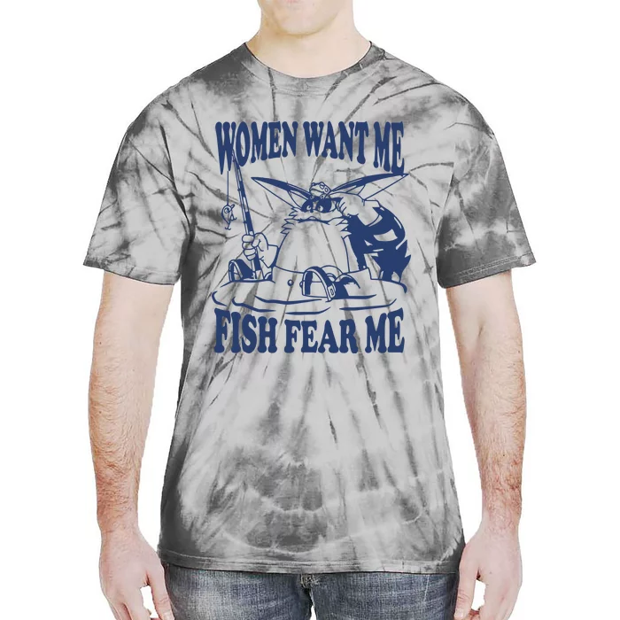 Mamono World Women Want Me Fish Fear Me Tie-Dye T-Shirt