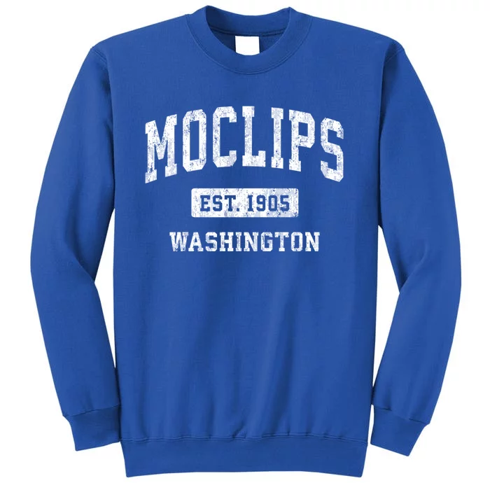 Moclips Washington Wa Vintage Athletic Sports Sweatshirt