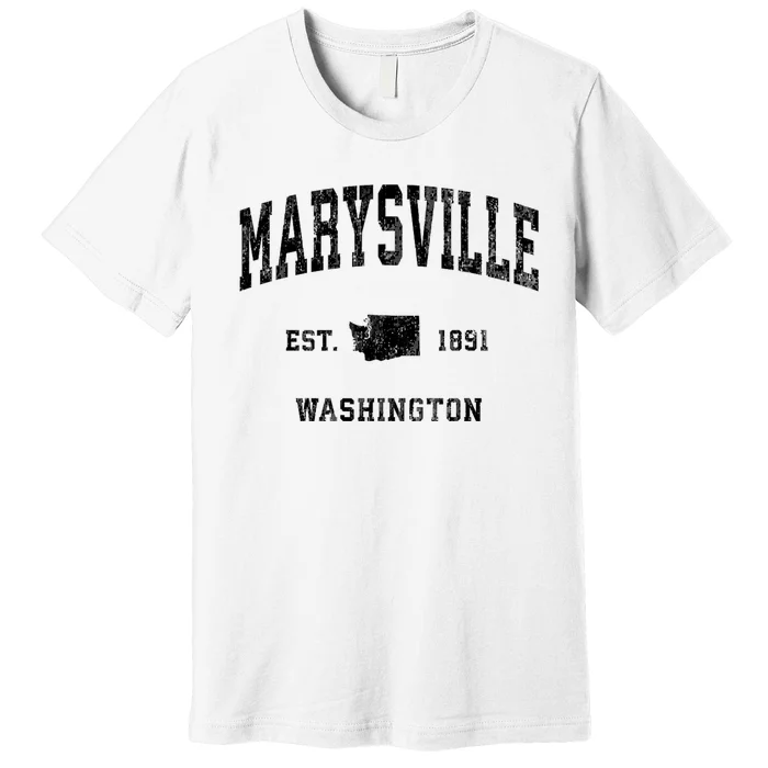 Marysville Washington Wa Vintage Established Athletic Sports Design Premium T-Shirt