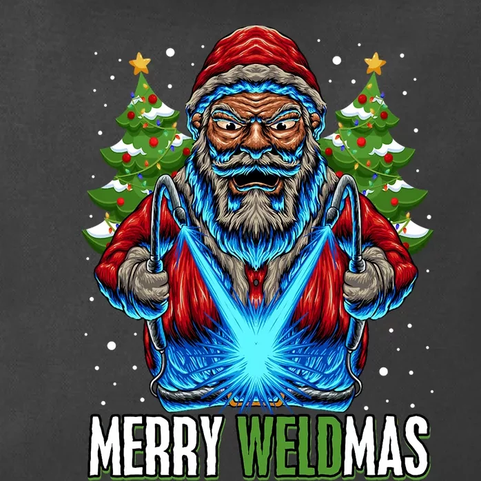 Merry Weldmas Welder Christmas Welding Worker Santa Zip Tote Bag