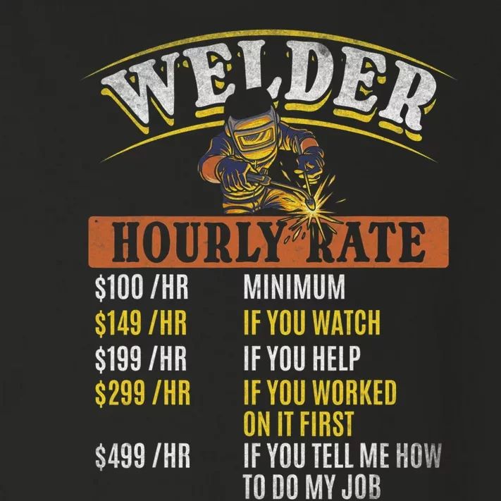 Metal Worker Welding MIG Welder Funny Welder Hourly Rate Toddler Long Sleeve Shirt