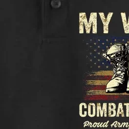 My Wife Wears Combat Boots Proud Army Husband Veteran Wife Dry Zone Grid Performance Polo