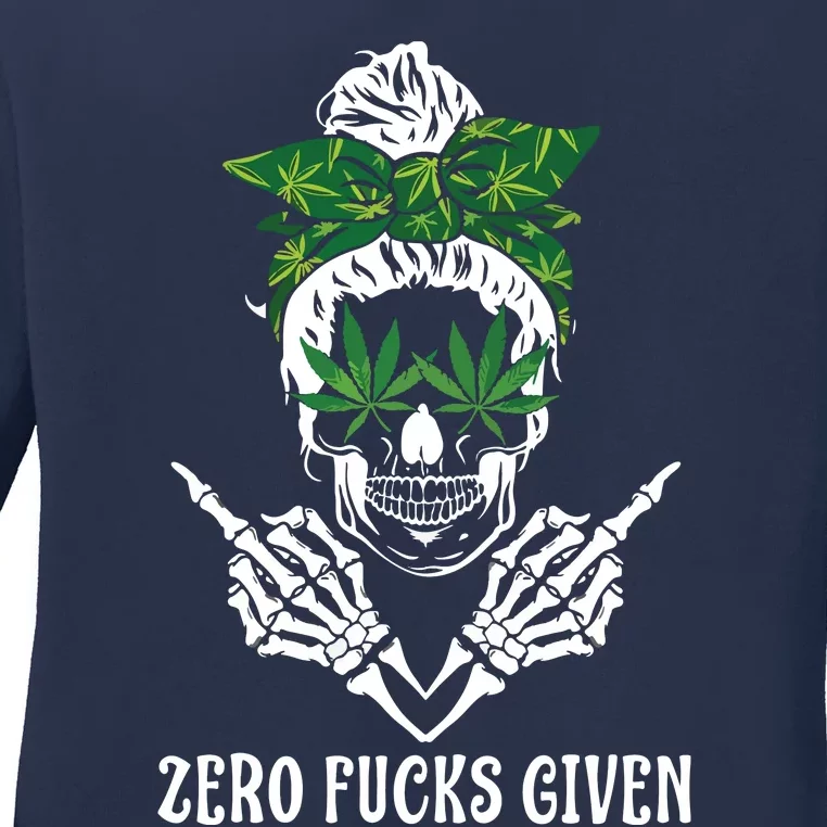 Men Women Weed Skull Cannabis Marijuana 420 THC Weed Lover Ladies Long Sleeve Shirt