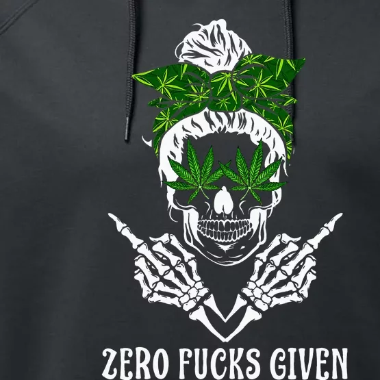 Men Women Weed Skull Cannabis Marijuana 420 THC Weed Lover Performance Fleece Hoodie