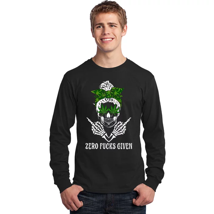 Men Women Weed Skull Cannabis Marijuana 420 THC Weed Lover Long Sleeve Shirt