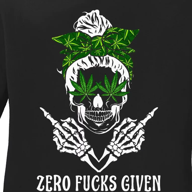 Men Women Weed Skull Cannabis Marijuana 420 THC Weed Lover Ladies Long Sleeve Shirt