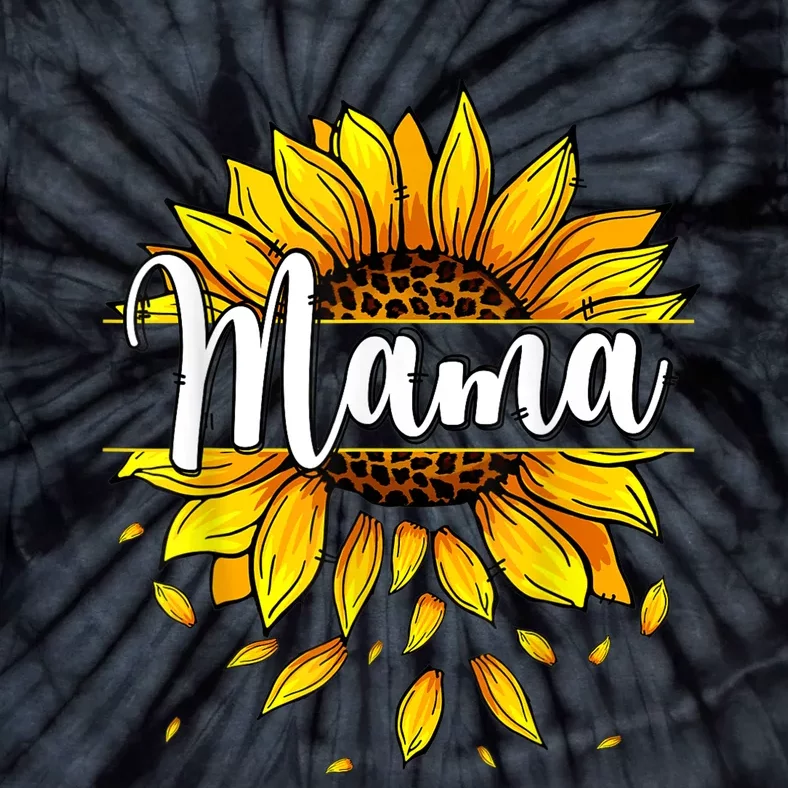 Mama With Yellow Sunflower Floral Graphic Mothers Day Tie-Dye T-Shirt