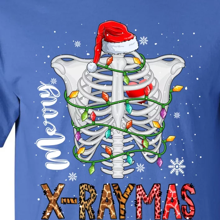 Merry Xraymas Christmas Santa Xray Skeleton Doctor Nurse Meaningful Gift Tall T-Shirt