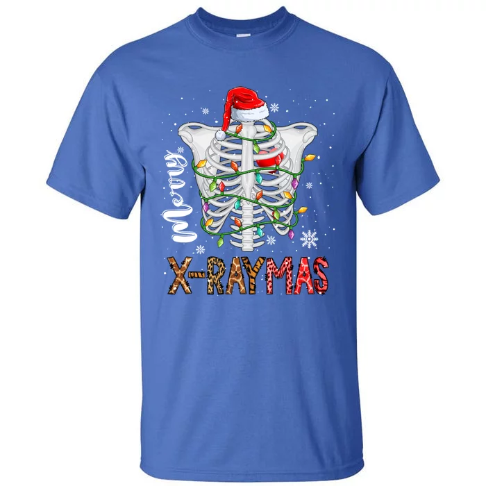 Merry Xraymas Christmas Santa Xray Skeleton Doctor Nurse Meaningful Gift Tall T-Shirt