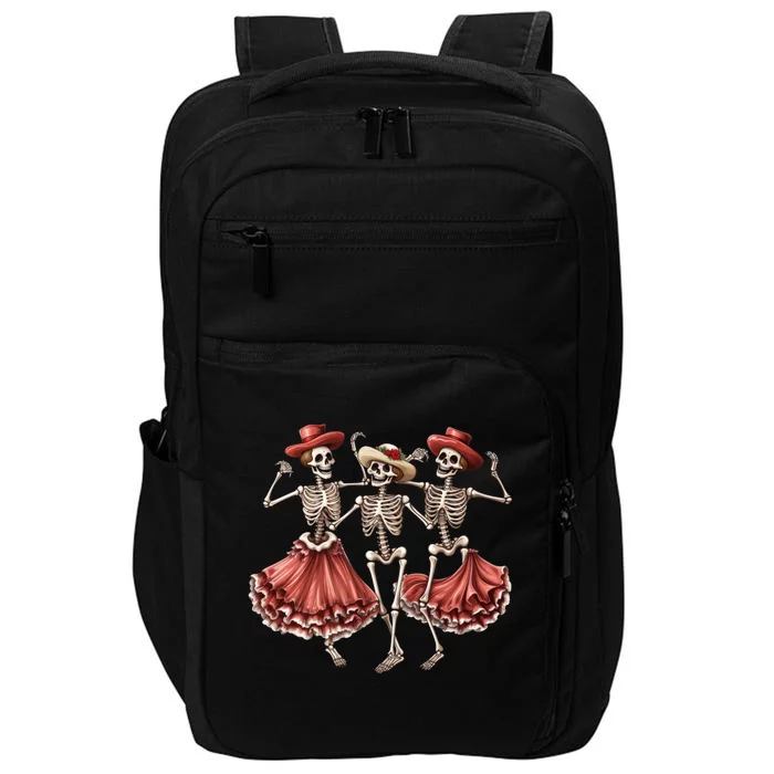 Merry Xmas Christmas Dancing Skeletons Santa Claus Meaningful Gift Impact Tech Backpack