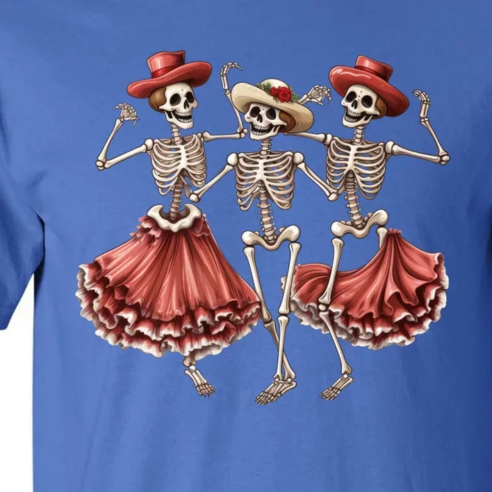 Merry Xmas Christmas Dancing Skeletons Santa Claus Meaningful Gift Tall T-Shirt